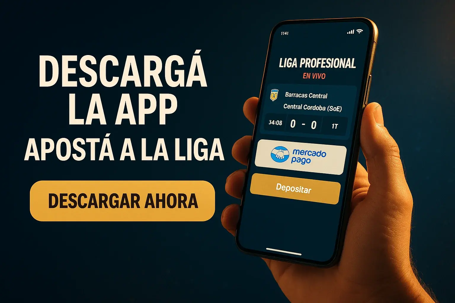 Banner en español: descargá la app y apostá a la Liga, Android en mano